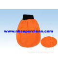 Double face cleaning glove car wash microfiber mitt